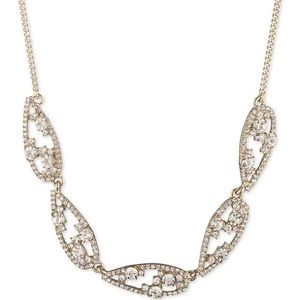Givenchy Crystal Open Scatter Frontal Collar Necklace